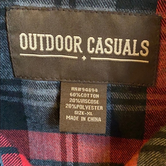 Red/black/gray flannel shirt XLarge - Picture 3 of 3